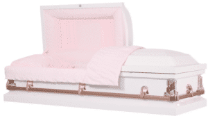 Cheap Casket for Sale White and Pink